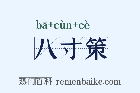 八寸策是什么意思的图片